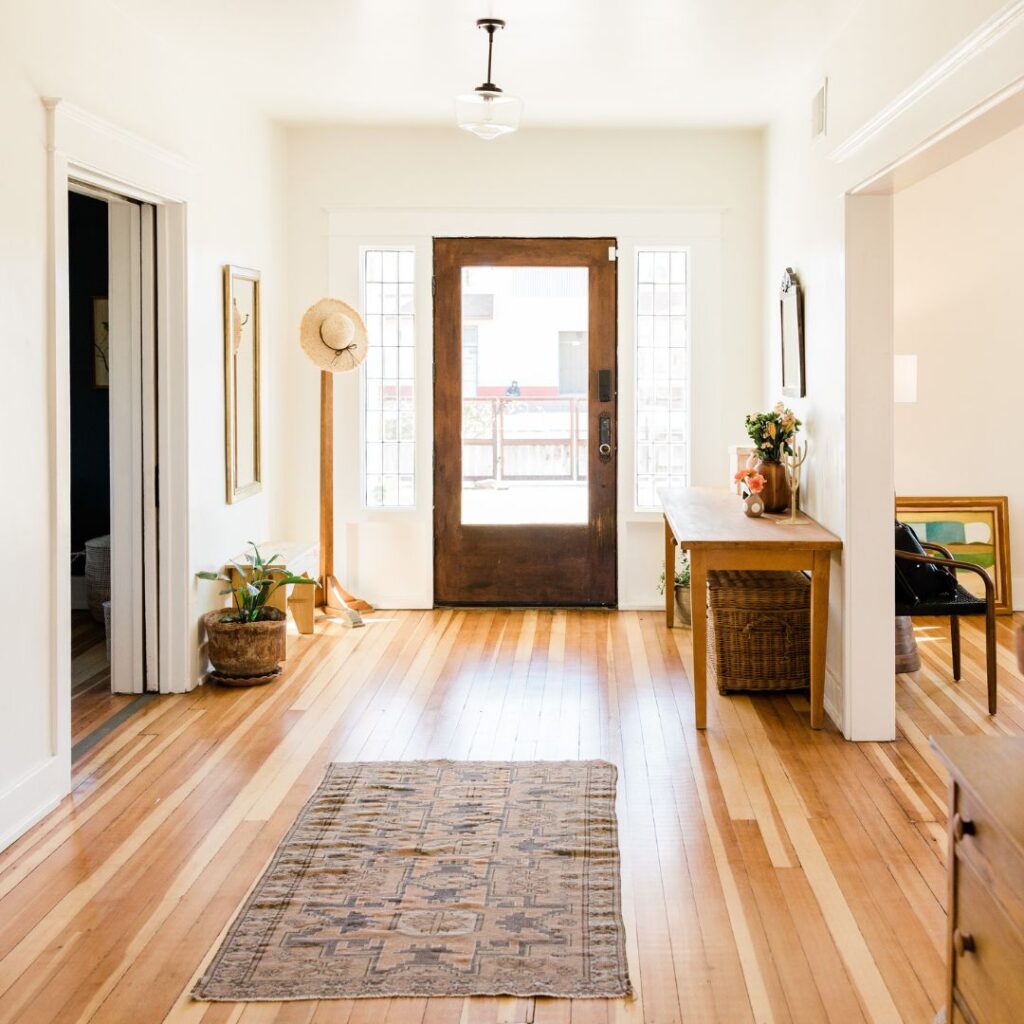 Doorway and front hallway