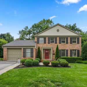 Brick home in summer