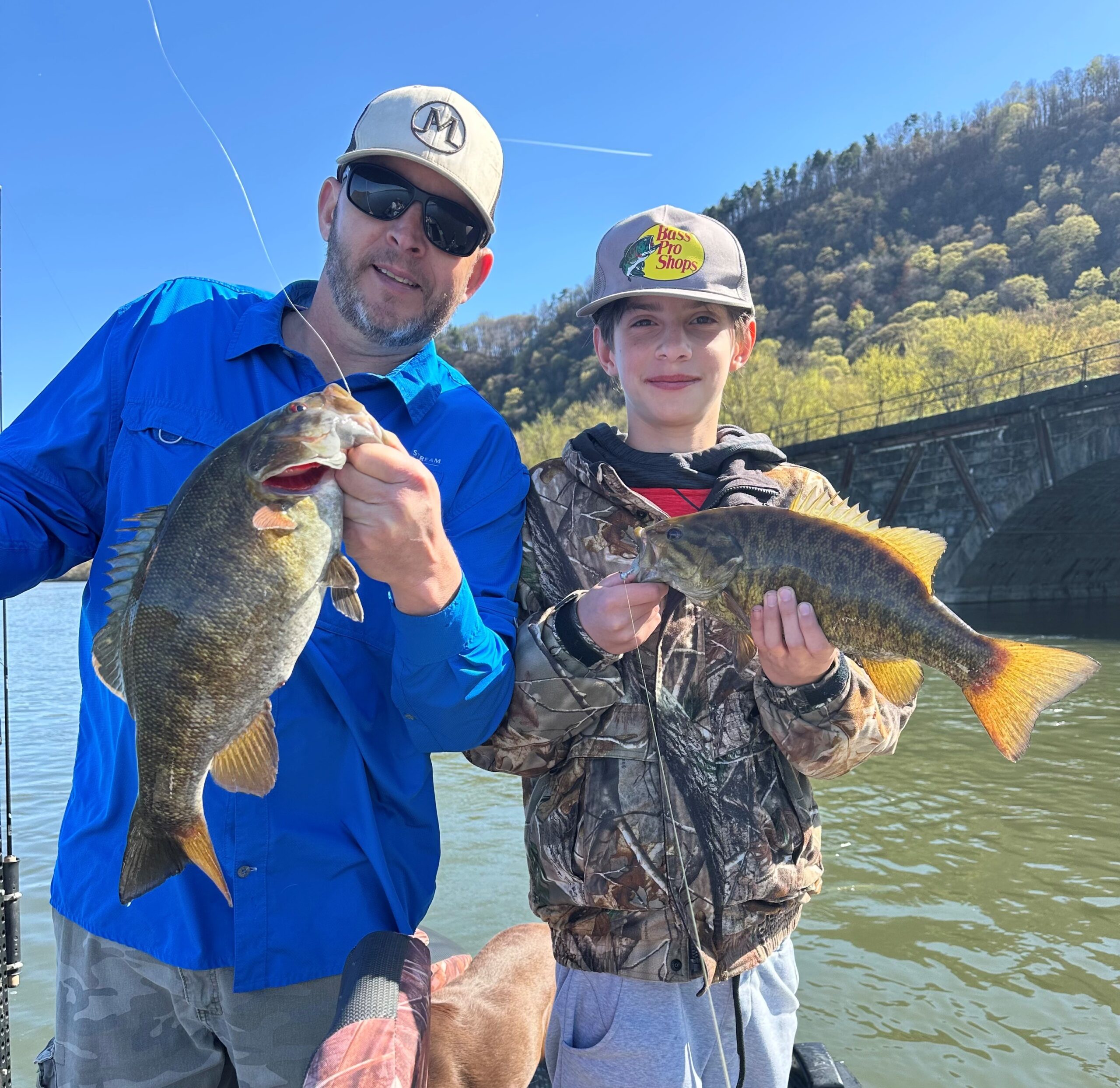 John Walowac fishing with son